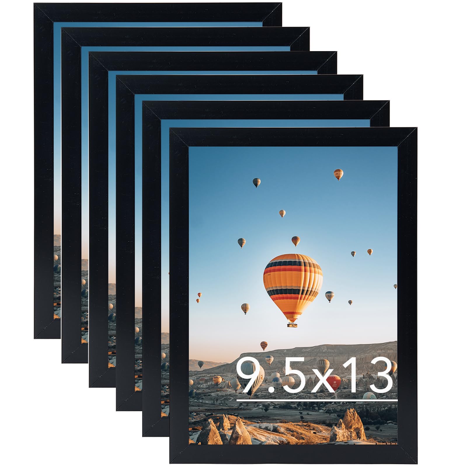 Amazon.com - JCJMY 9.5x13 Picture Frame Set of 6 Black for Wall